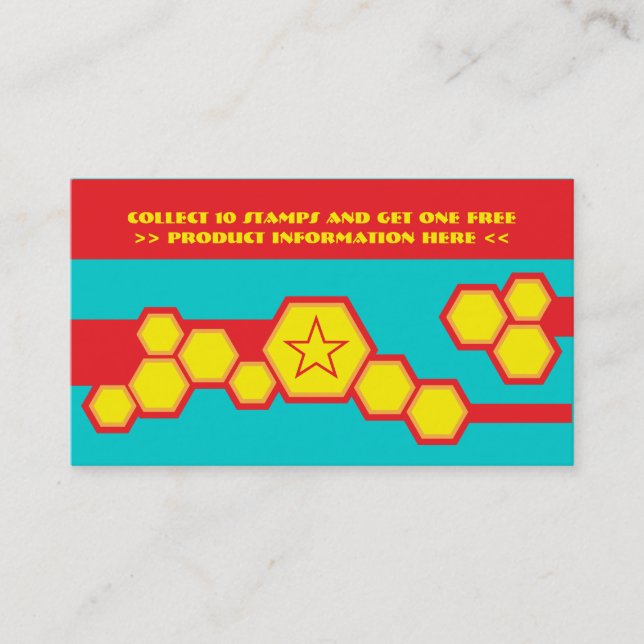 retro honeycomb punch card (Front)