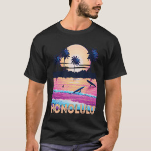 Retro Honolulu Hawaii Souvenir Surf T-Shirt