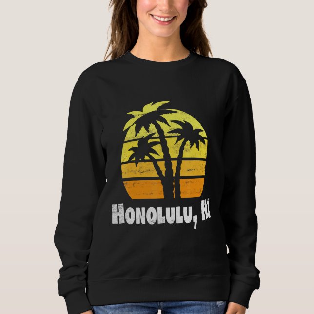 Retro Honolulu Hawaii Sweatshirt (Front)