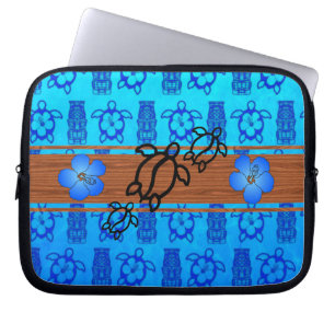 Retro Honu Surfboard Laptop Sleeve