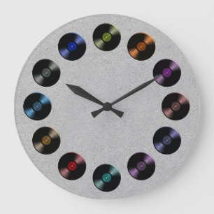 Rétro horloge murale d'album de disque vinyle