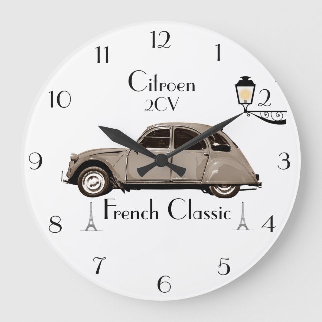 Rétro horloge murale de Citroen 2CV (Recto)