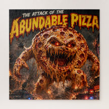 Retro horror monster jigsaw puzzle the attack of t