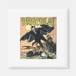 Retro Horror Movie Monster Vampire Vintage Hallowe Magnet