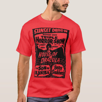 Retro Horror Movie Monster Vampire Vintage Hallowe T-Shirt