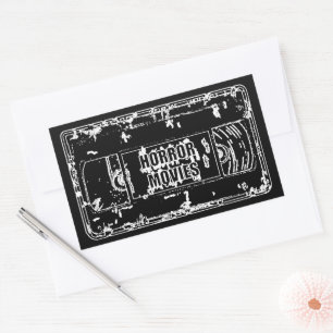 Retro Horror Movies VHS Tape Design Sticker