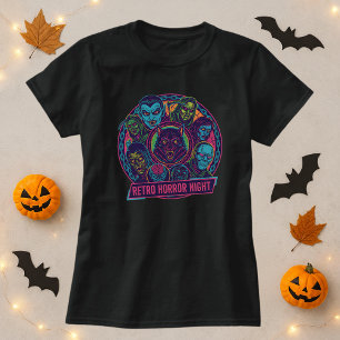 Retro Horror Night Monsters T-Shirt