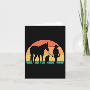 Retro Horse Rider - Horseback Vintage Horse Riding Card