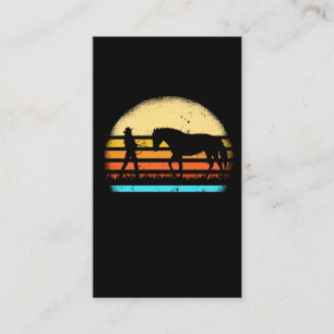Retro Horse Show Riding equestrian Vintage Cowgirl Business Card
