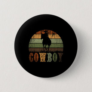 Retro Horseback Riding Rodeo Western Line Dance Ho 2 Inch Round Button