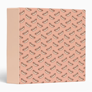 Retro Hot Dog Seamless Pattern Binder
