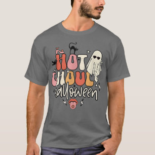 Retro Hot Ghoul Halloween Boo Ghost Spooky Season T-Shirt
