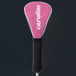 Retro Hot Pink Glitter Sparkle y2k Personalized Golf Head Cover<br><div class="desc">Elevate your golf game with this Retro Y2K Hot Pink Glitter Sparkle Personalized Name Golf Head Cover. Featuring a vibrant hot pink colour with glitter and sparkle, this head cover combines a simple, cute, and colourful style with a fun, unique aesthetic. Perfect for a touch of 80s and 90s nostalgia,...</div>