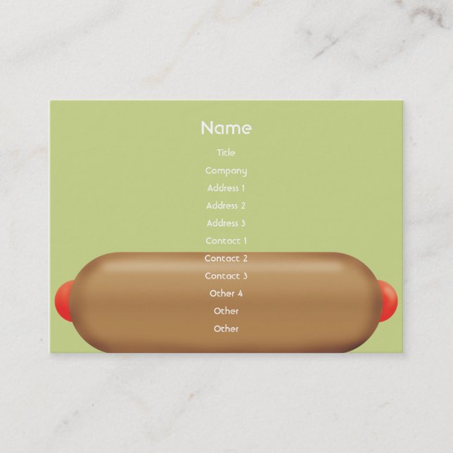 Retro Hotdog - Chubby Business Card (Front)