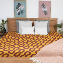 Retro Hourglass Geometric Pattern Duvet Cover