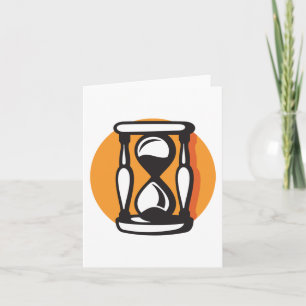 Retro Hourglass Timer Minimalist Time Card