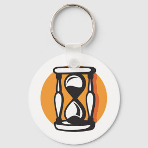 Retro Hourglass Timer Minimalist Time Keychain