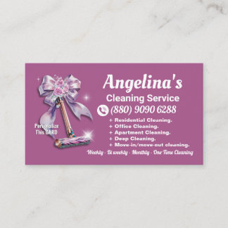 Retro House Cleaning Vacuum Business Card
