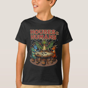 Retro Houses And Humans Gamer Video Game T-Shirt