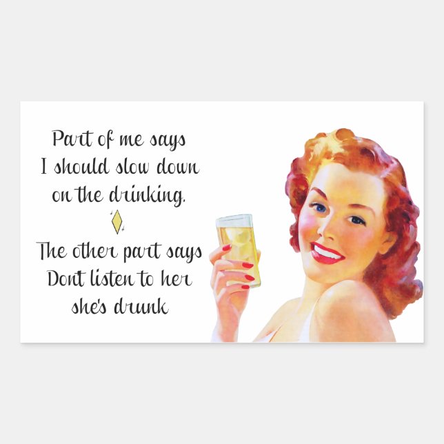 Retro Housewife Funny Quote Stickers (Front)