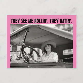 RETRO HOUSEWIFE FUNNY "THEY HATIN' Postcards