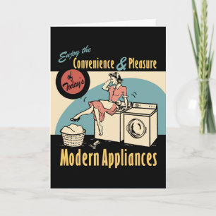 Retro Housewife Washer Dryer Card