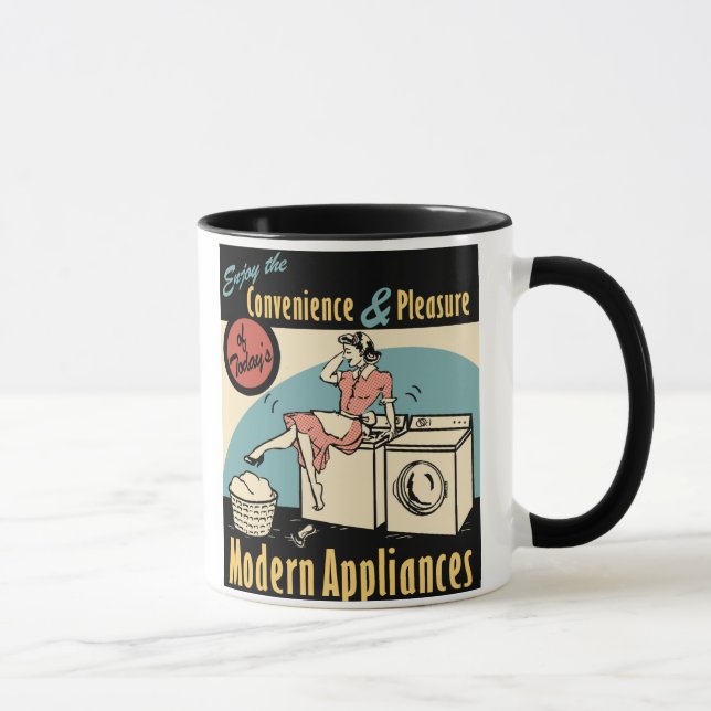 Retro Housewife Washer Dryer Mug (Right)