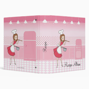 Retro Housewife's Recipe Album 1.5" Binder Organiz