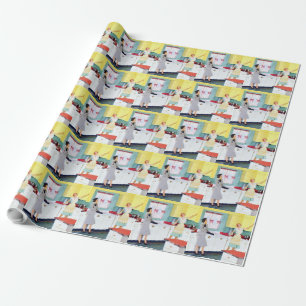 Retro Housewives Wrapping Paper