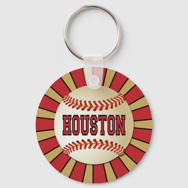 RETRO HOUSTON BASEBALL KEYCHAIN (Front)