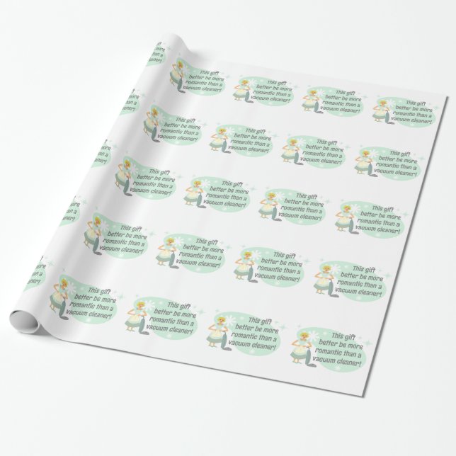 Retro Houswife Hates the Vacuum Wrapping Paper (Unrolled)