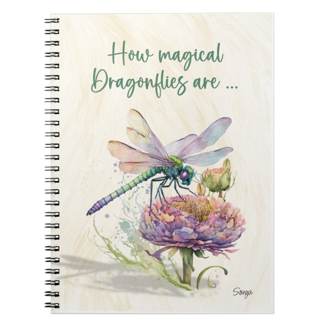 Retro How Magical Dragonflies Are Notebook (Front)