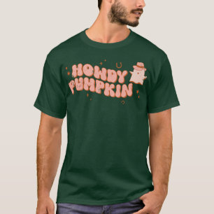 Retro Howdy Pumpkin Fall Autumn Western Halloween T-Shirt