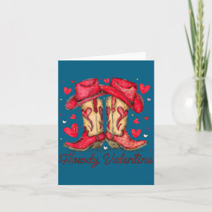 Retro Howdy Valentine Cowboy Boots Western Valenti Card