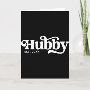 Retro Hubby Wifey Matching Groovy Personalized T S Card