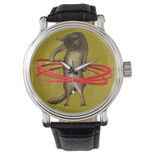 Retro Hula Cat - Watch