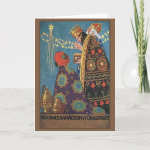 Retro Hungarian Karácsonyi Christmas Card