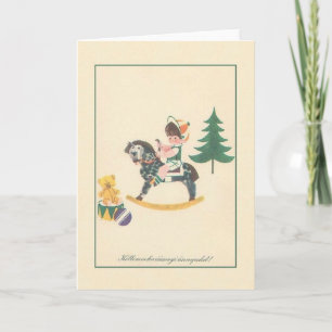 Retro Hungarian Karácsonyi Christmas Card