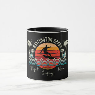 Retro Huntington Beach Surfing  Mug