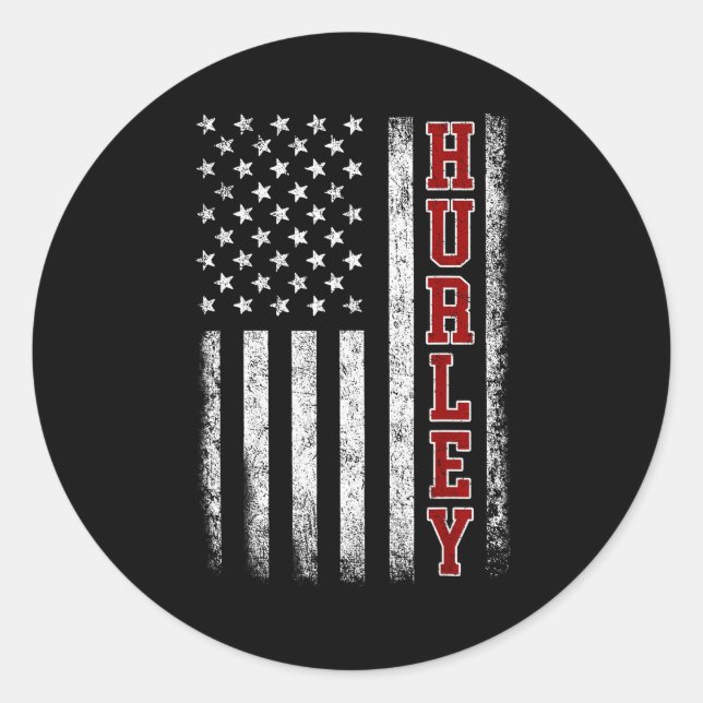 Retro Hurley Home State Cool 70s 80s Style Sunset  Classic Round Sticker (Front)