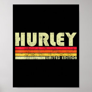 Retro Hurley Home State Cool 70s 80s Style Sunset Poster