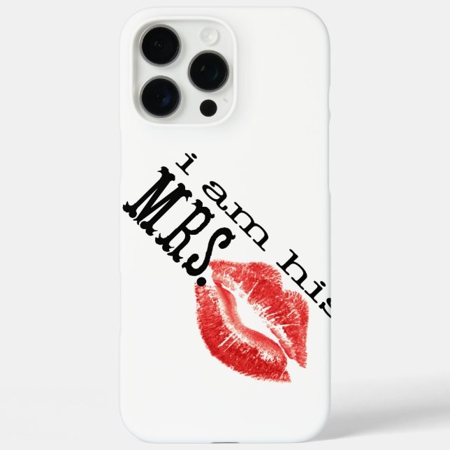 Retro I am His Mrs. Red Lips Case-Mate iPhone Case (Back)