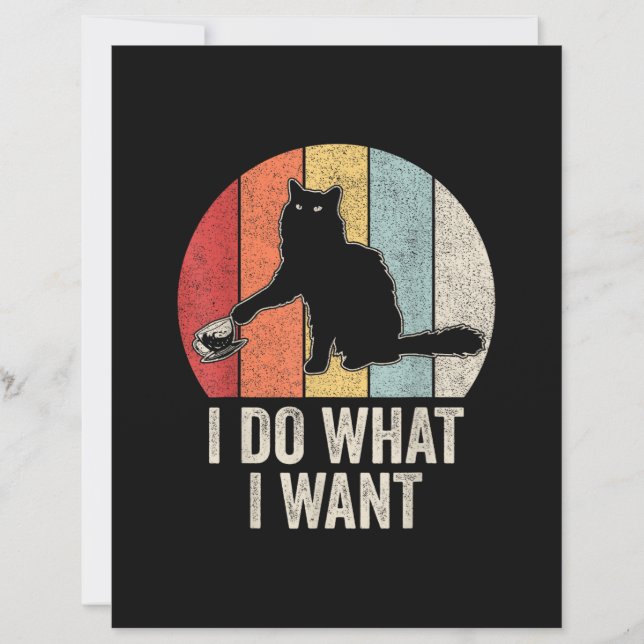 Retro I Do What I Want Cat Shirt Cat Lover Owner G (Front)