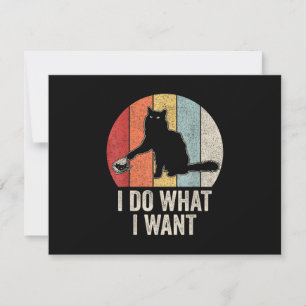 Retro I Do What I Want Cat Shirt Cat Lover Owner G