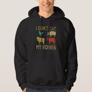 Retro I Don't Eat My Homies Men Women Vegan Vegeta Hoodie