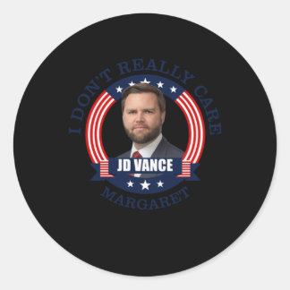 Retro I Dont Really Care Margaret 1  Classic Round Sticker