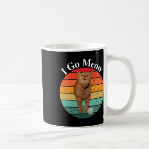 Retro I Go Meow Funny Cat Singing Meme  Coffee Mug