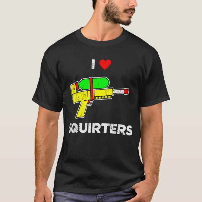 Retro I Heart Squirters Funny I Love Squirters T-Shirt (Front)