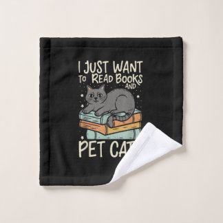 Retro I Just Want to Read Books and Pet Cats Cat