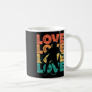 Retro I Love Badminton Theme Graphic Design Coffee Mug